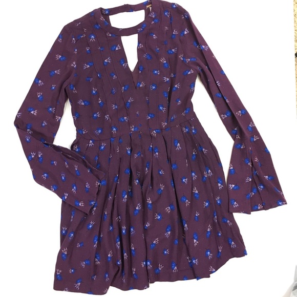 NWOT Free People Tegan Printed Mini Dress - Picture 4 of 6